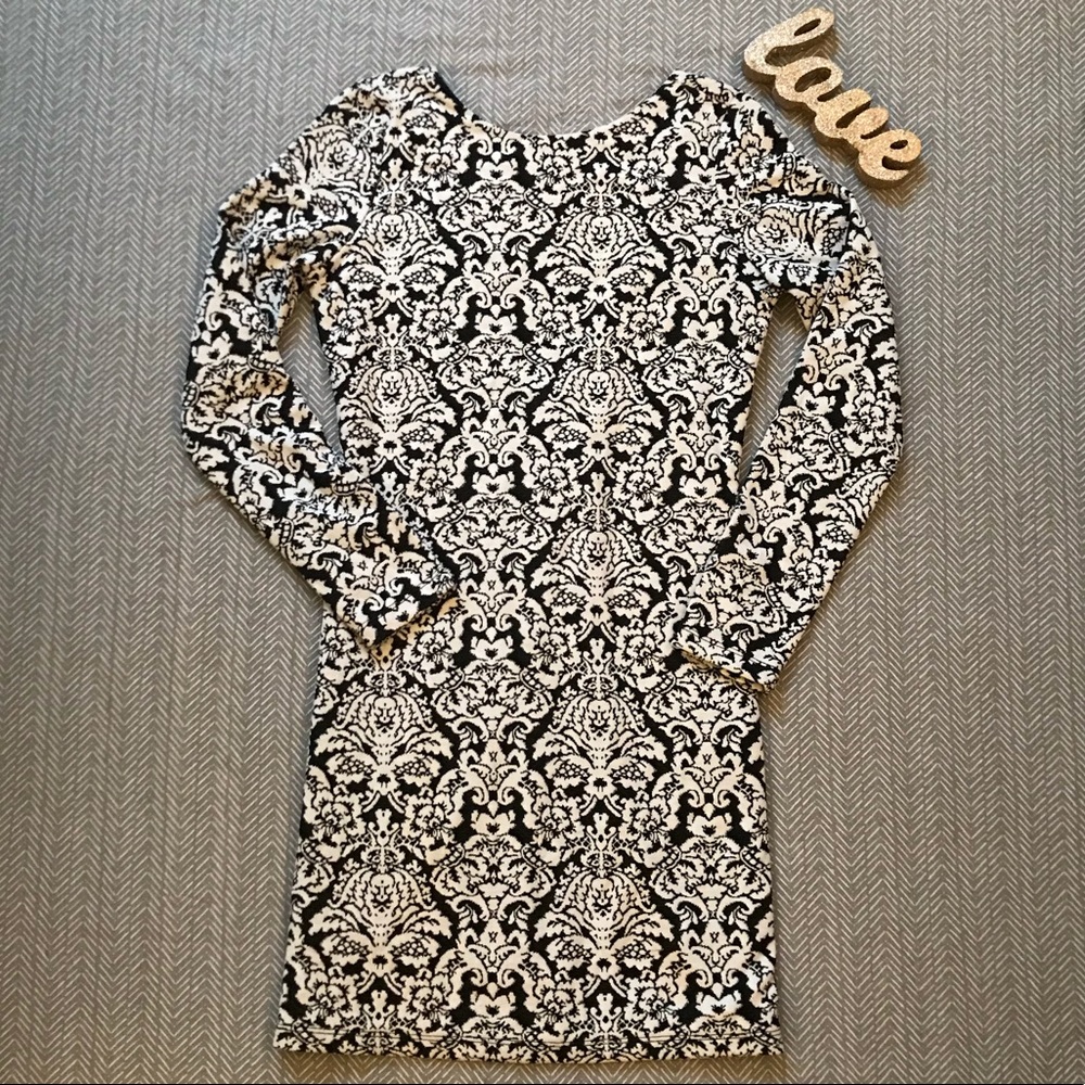 Nightcap Jacquard Open-Back Dress
